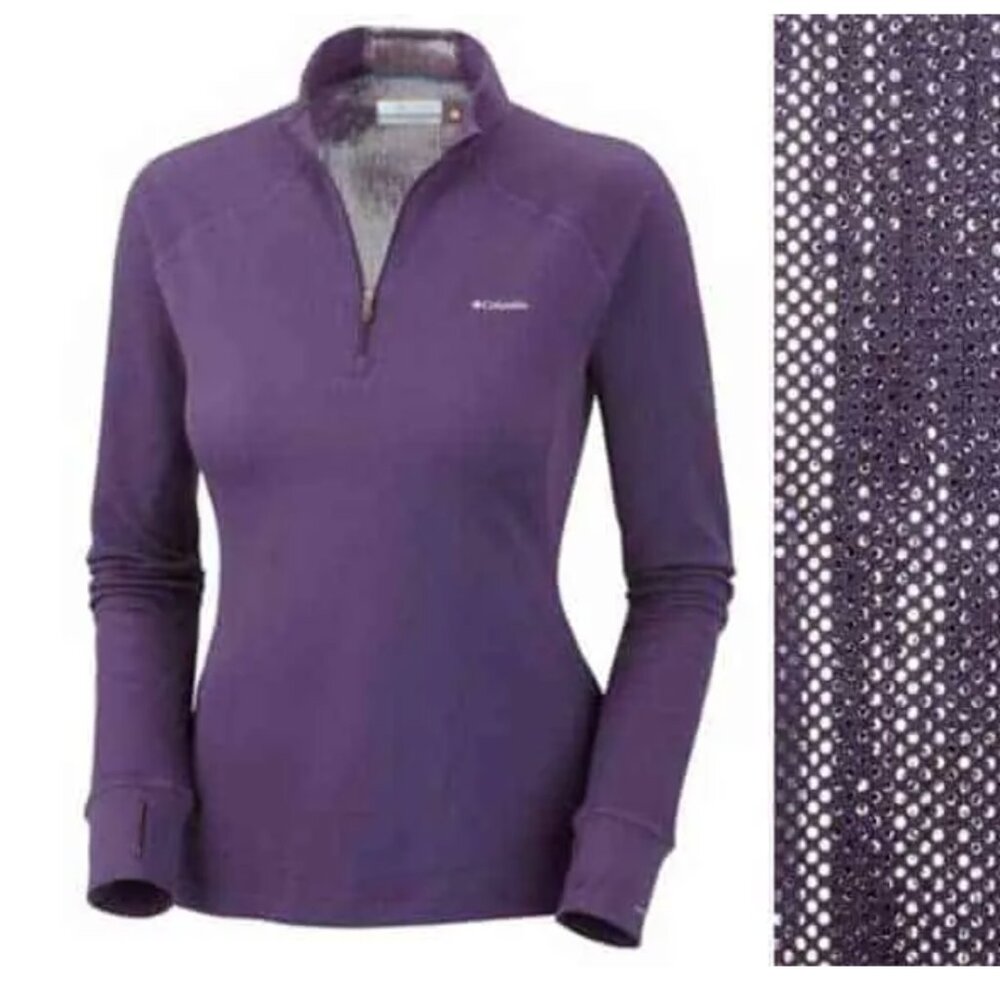 Columbia Women's Purple Quarter‑Zip Fleece Pullover